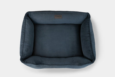 Lit pour chien en velours côtelé graphite luxueux