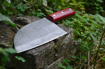 Exquisite Full Tang Handmade Damascus Steel Chef Knife with Exotic Wood Handle - Korvel