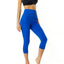 Leggings Capri de Yoga de Cintura Alta - Azul Cielo