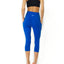 Leggings Capri de Yoga de Cintura Alta - Azul Cielo