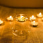 Soporte de Vela de Vidrio Transparente Elegante