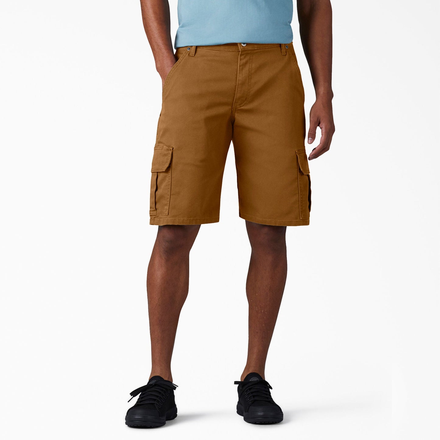 Shorts cargo en toile Dickies FLEX à coupe décontractée - Charbon, 11"