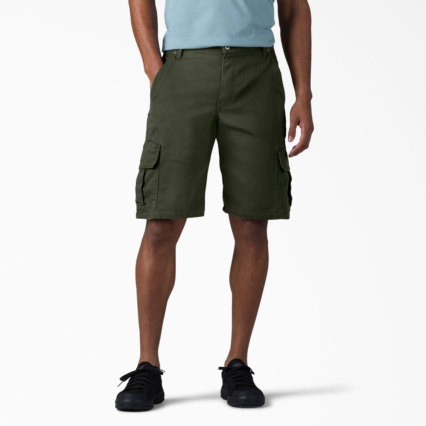 Shorts cargo en toile Dickies FLEX à coupe décontractée - Charbon, 11"