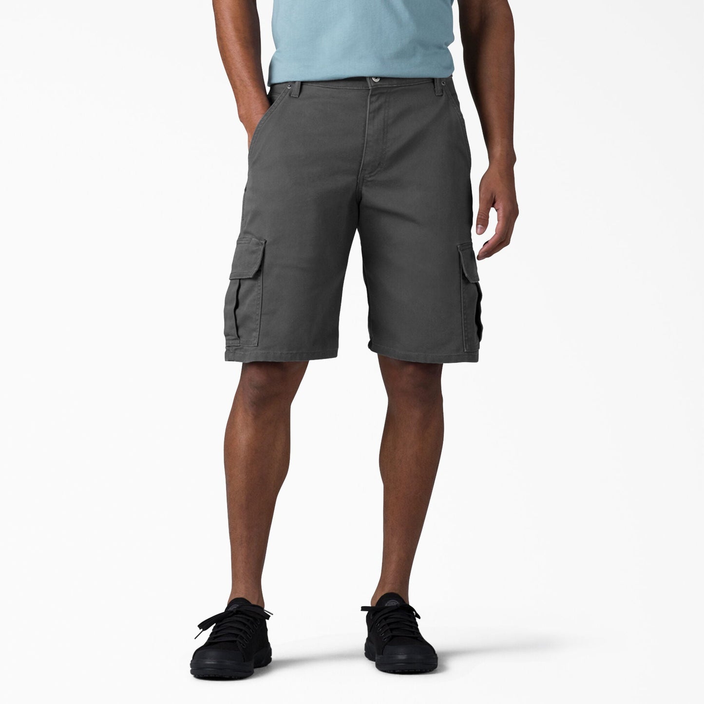 Shorts cargo en toile Dickies FLEX à coupe décontractée - Charbon, 11"