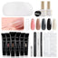 Kit de uñas de gel polimérico GAOY con luz UV - 6 colores para arte de uñas