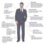 MAGE MALE Men's 3-Piece Slim Fit Suit in Medium Yellow