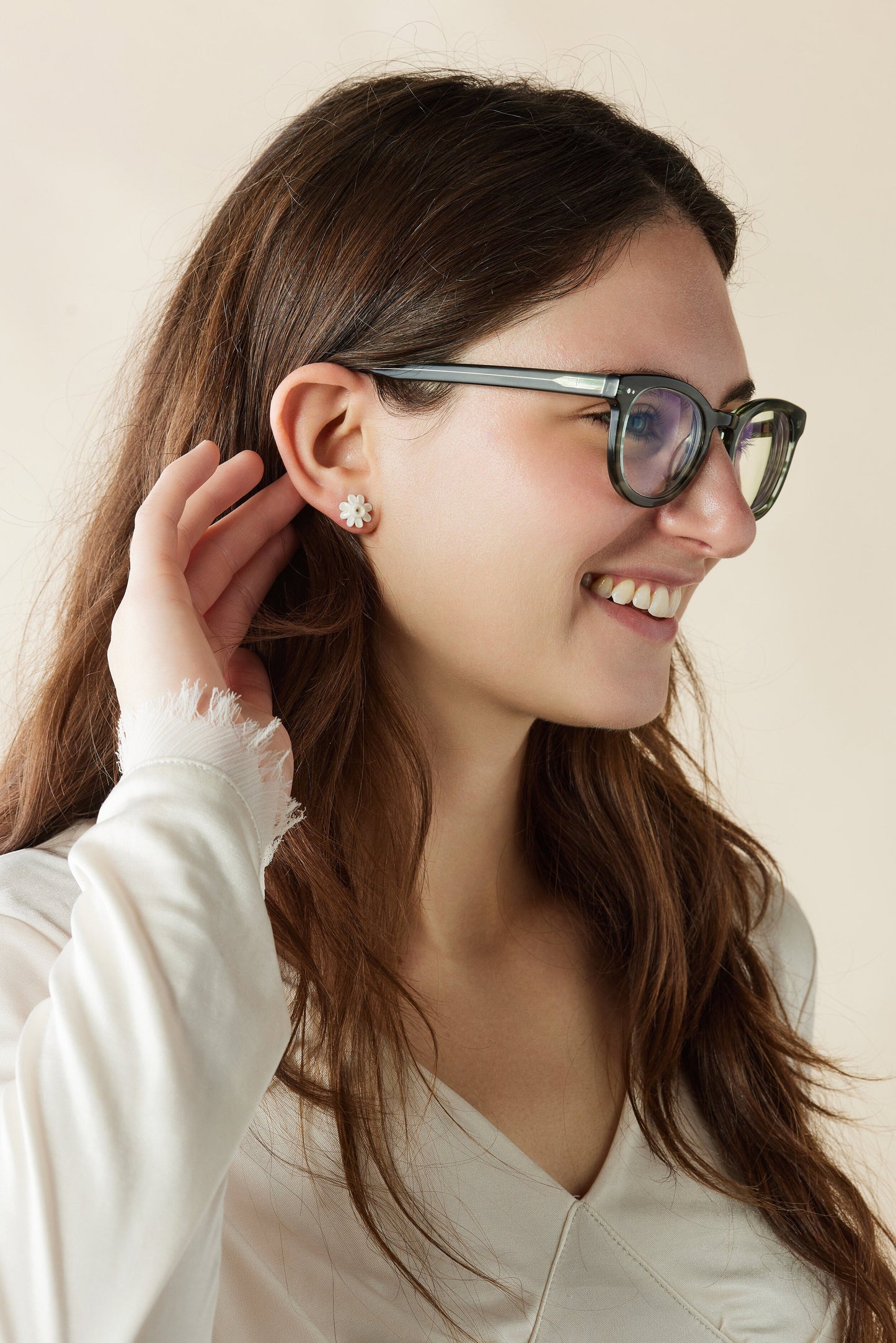 Boucles d'oreilles Daffodil - Élégance en porcelaine artisanale