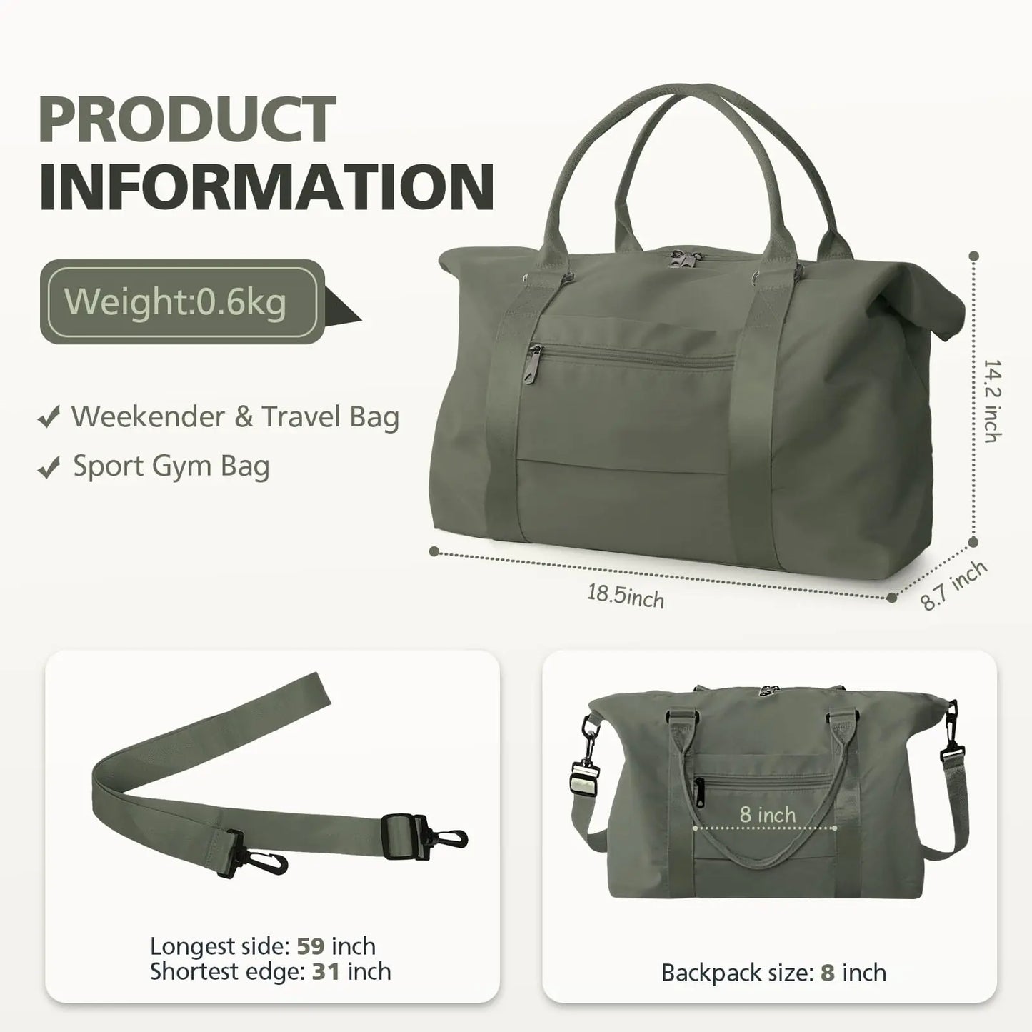 Premium Waterproof Travel Duffle Bag with Trolley Sleeve