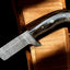 Exquisite Damascus Bull Cutter - 7" Blade with Authentic Water Buffalo Horn Handle - Korvel
