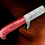 Exquisite Damascus Steel Bull Cutter Knife - 7" Redwood Handle & Western Sheath - Korvel