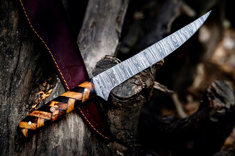 Premium Custom Damascus Steel Fillet Knife | 13" Precision Tool - Korvel