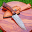 Premium Damascus Steel Hunting Knife – 10" Rosewood Handle with Leather Sheath - Korvel