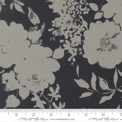 Dark Blue Arabesque Whisper Cotton Fabric - 44"/45" Per Yard