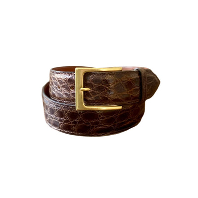 Premium Dark Brown Glazed Full Skin Belt