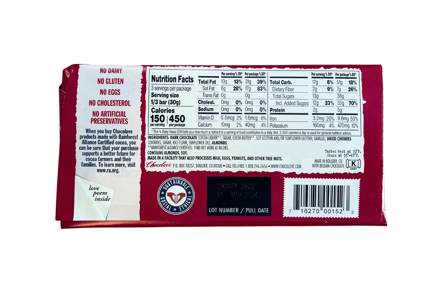 Chocolove Dark Chocolate Bars - Indulge in Rich Flavor - Korvel