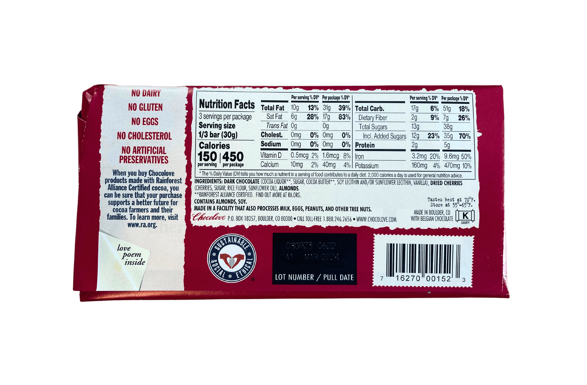 Chocolove Dark Chocolate Bars - Indulge in Rich Flavor - Korvel