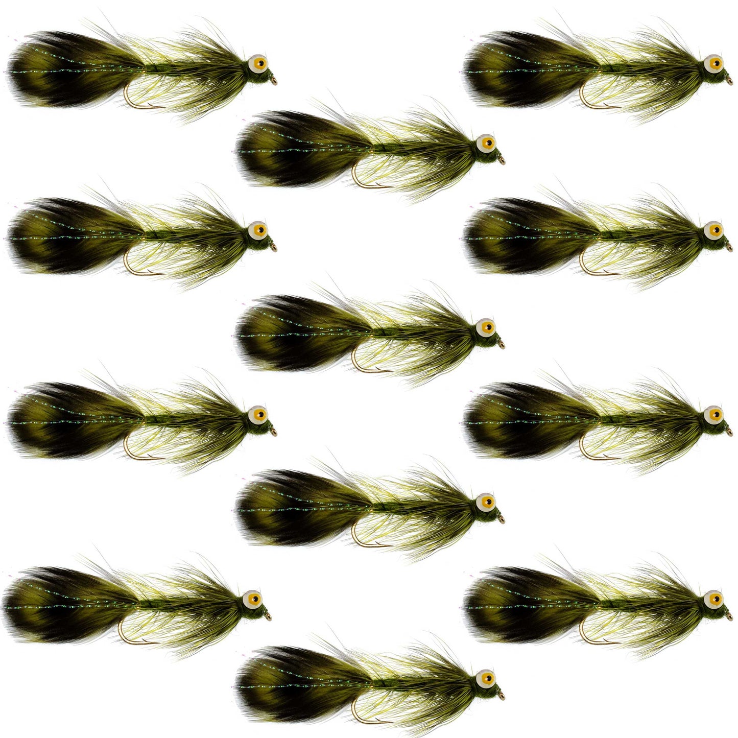 Streamer Sculpin Olive Near Nuff Whitlock - 12 Mouches Taille 4