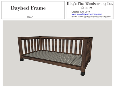 Elegant Walnut Daybed Frame Plans