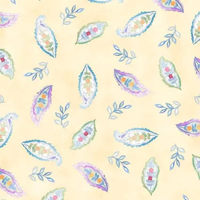 Daydreams Small Leaves Cotton Fabric - 44"/45" Per Yard