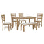 Conjunto de Mesa de Comedor Rústico TREXM para 6