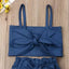 Conjunto de Camisa de Denim Premium para Mujeres