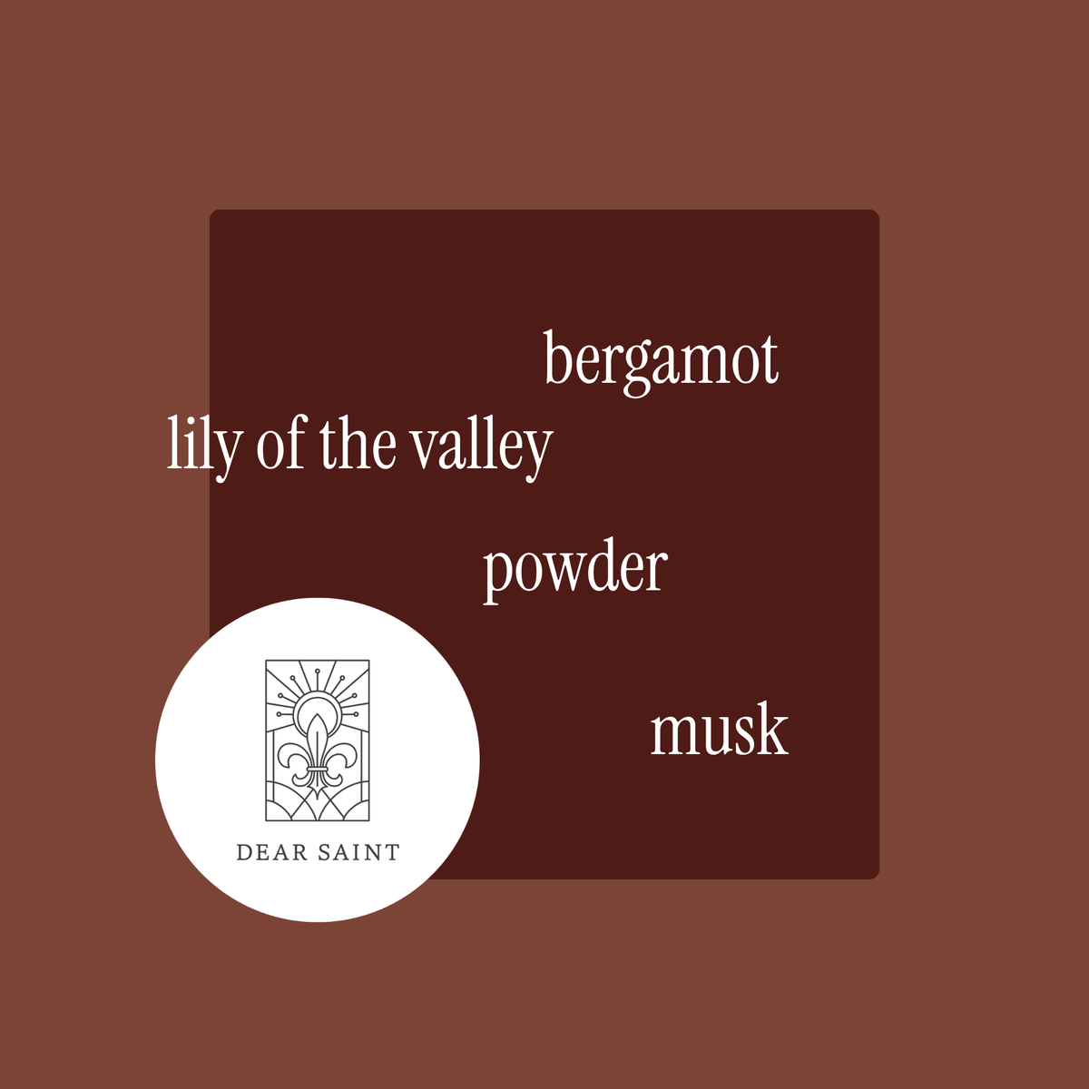 Dear Saint Fine Fragrance Candle – Bergamot, Lily of the Valley & Musk
