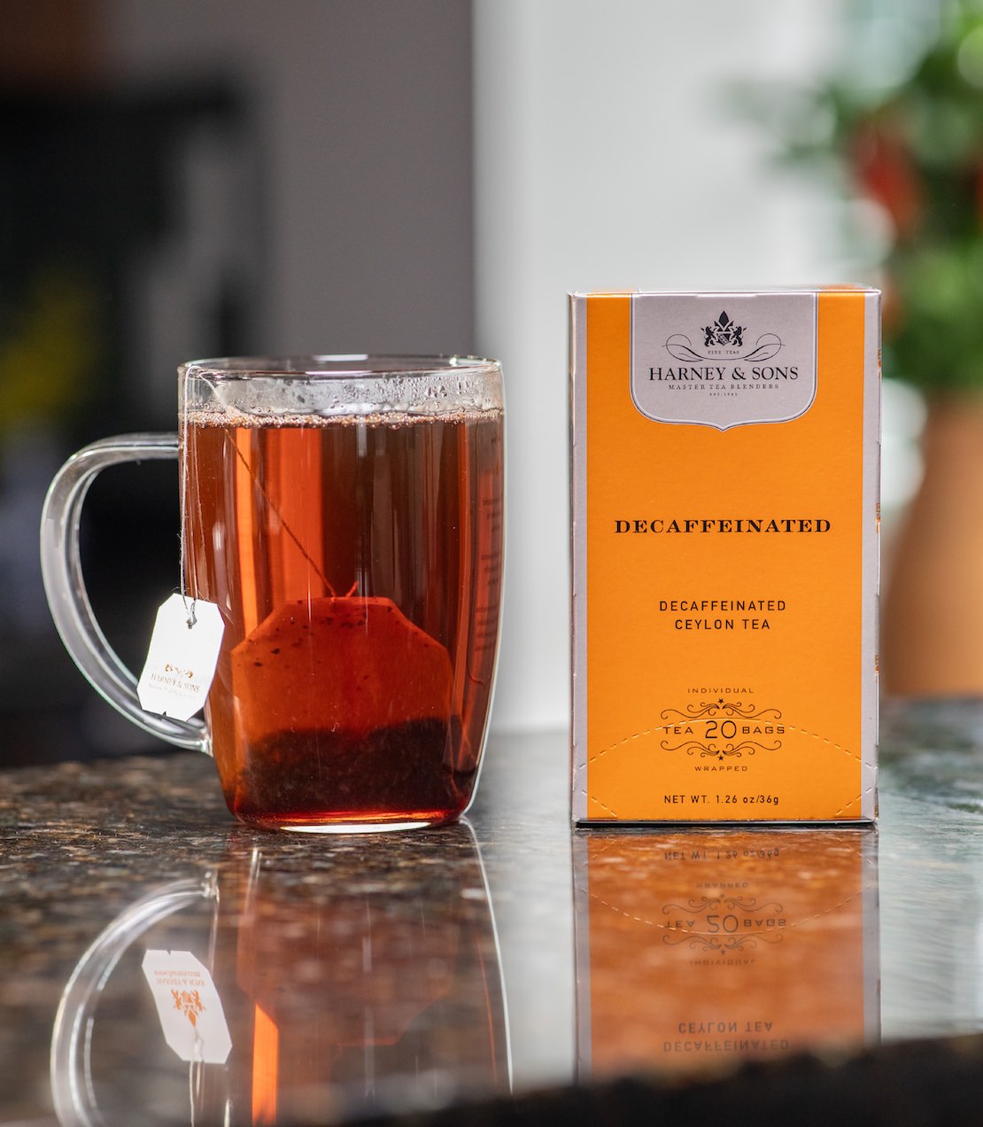 Thé Ceylan Décafé - Boîte de 20 Sachets de Thé Premium