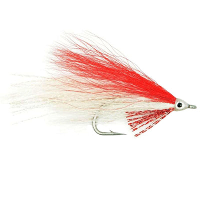 Lefty's Deceiver Saltwater Streamer Flies - Red/White - Set of 4 (Size 1/0) - Korvel