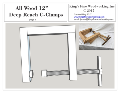 Deep Reach C-Clamp Plans - 12" All Wood Design