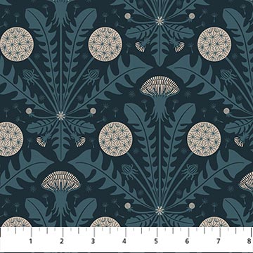 Denim Dandelion Tender Cotton Fabric - 44"/45" Per Yard