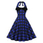 Robe de fête rétro en maille brodée élégante des années 1950