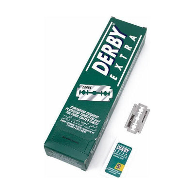 Cuchillas de Afeitar Derby Extra de Doble Filo de Cromo-Cerámica-platino - 100 Cuchillas