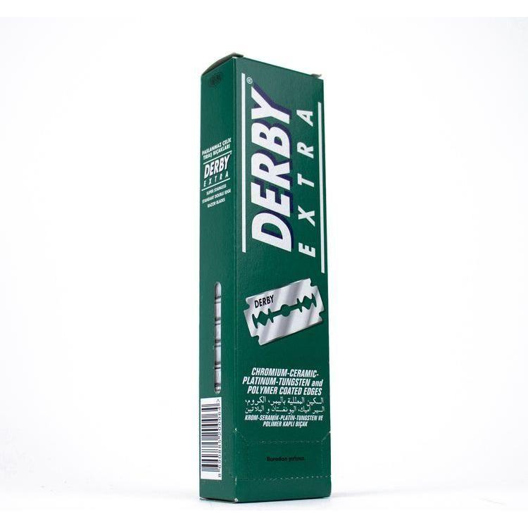 Lames de rasoir Derby Extra en chrome-céramique-platine à double tranchant - 100 lames