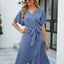 Robe Maxi à Encolure en V et Fente