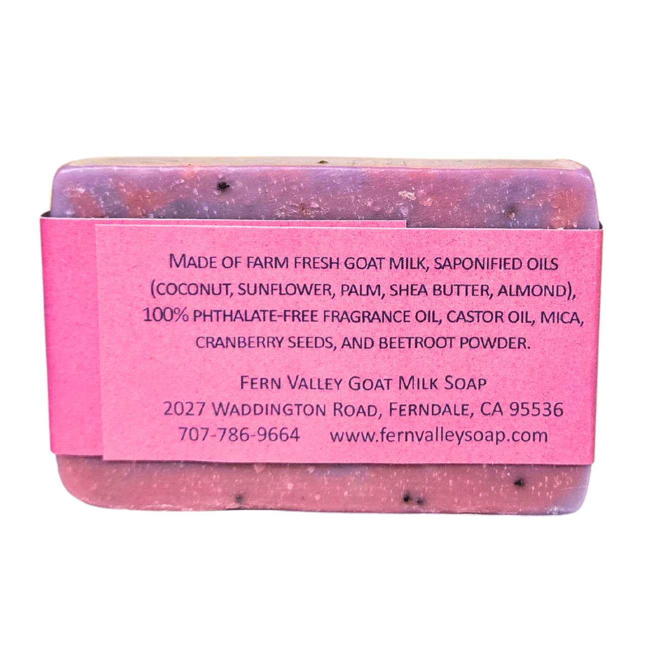Natural Goat Milk Soap | Exfoliating Cranberry-Seed Scrub | Divine - Musky Floral Scent - Korvel