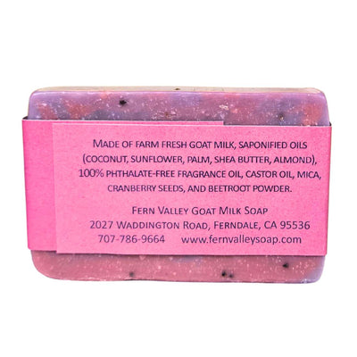Natural Goat Milk Soap | Exfoliating Cranberry-Seed Scrub | Divine - Musky Floral Scent - Korvel