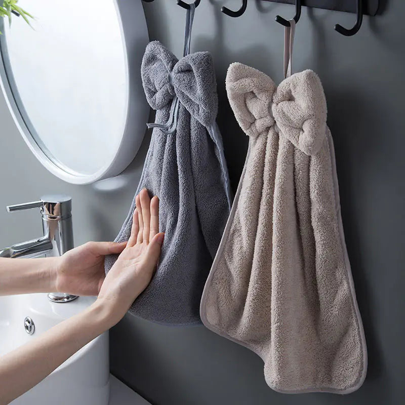 Microfiber Soft Quick Dry Bowknot Hand Towels