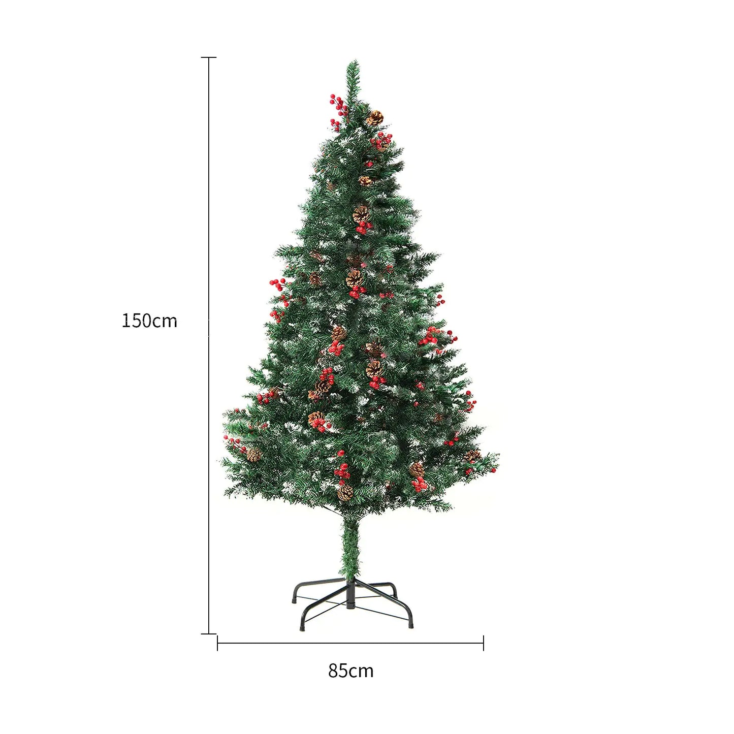 Elegant PVC Snow-Capped Christmas Tree for Holiday Decor