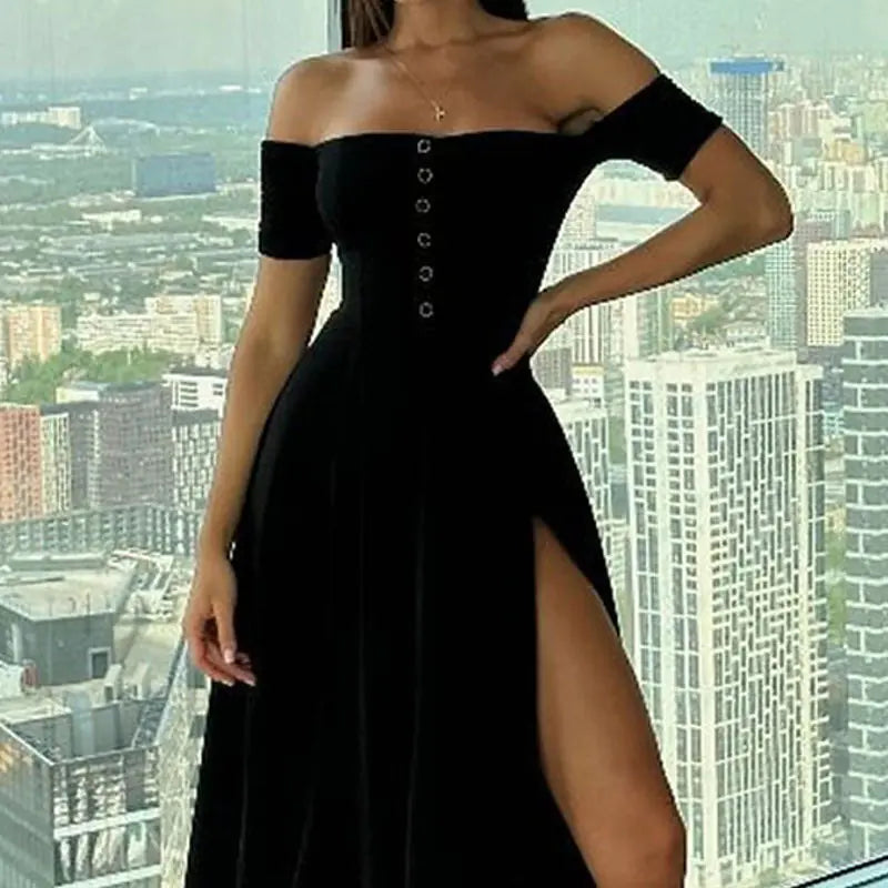 2023 Summer Women's Elegant Loose Solid Dress