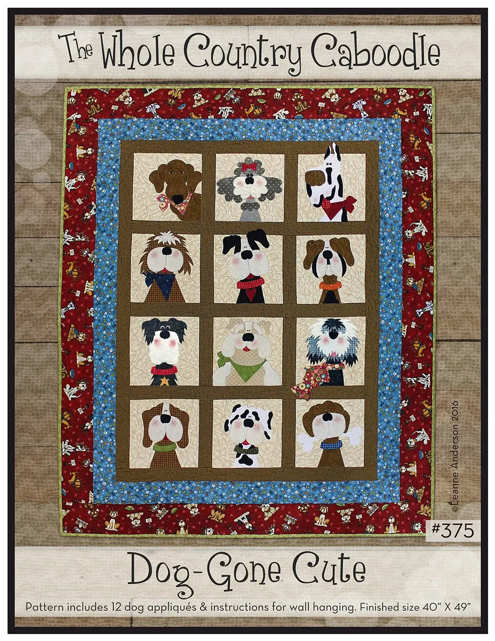 Dog Gone Cute Sewing Pattern for Home Decor