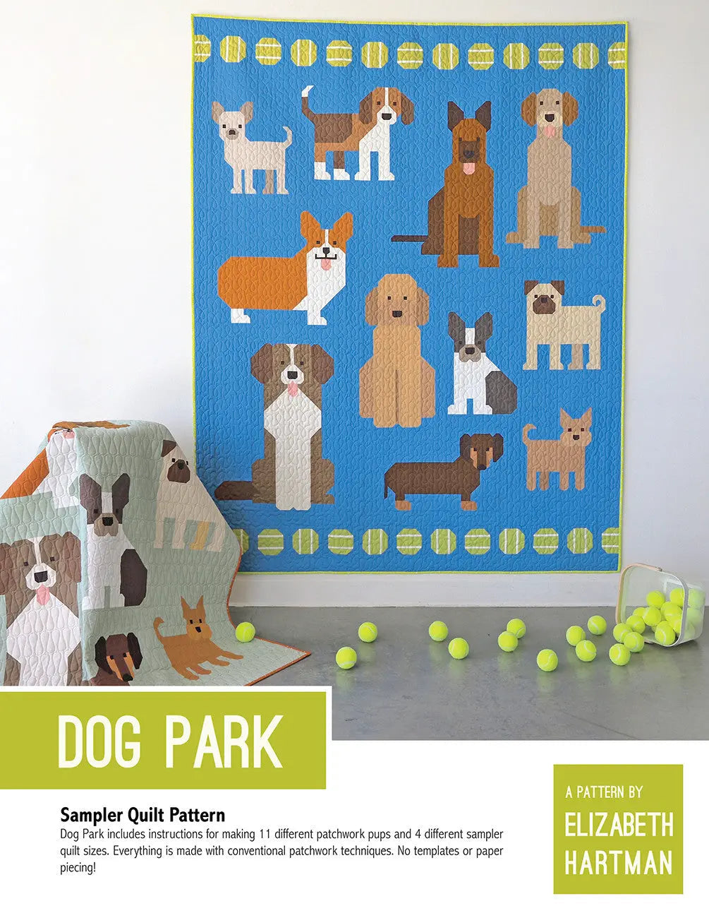Patron de couture Dog Park pour quilts