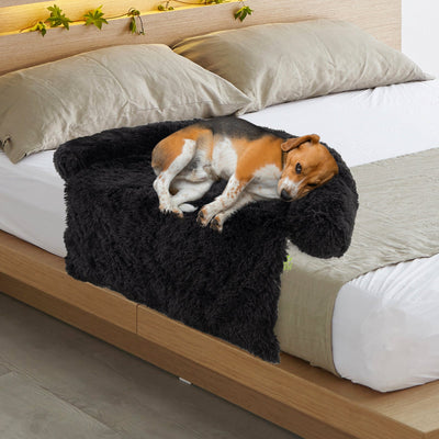 Lit de chien apaisant en peluche avec fond antidérapant - Moyen