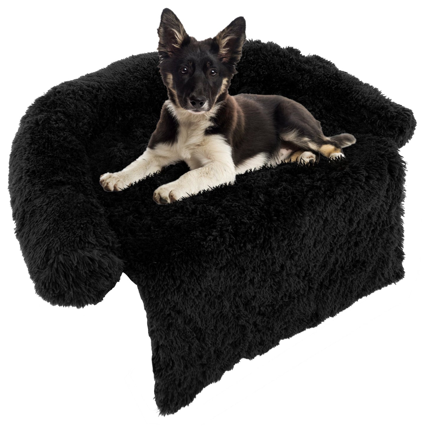 Cama Sofá de Perro Calmante de Felpa con Fondo Antideslizante - Mediana
