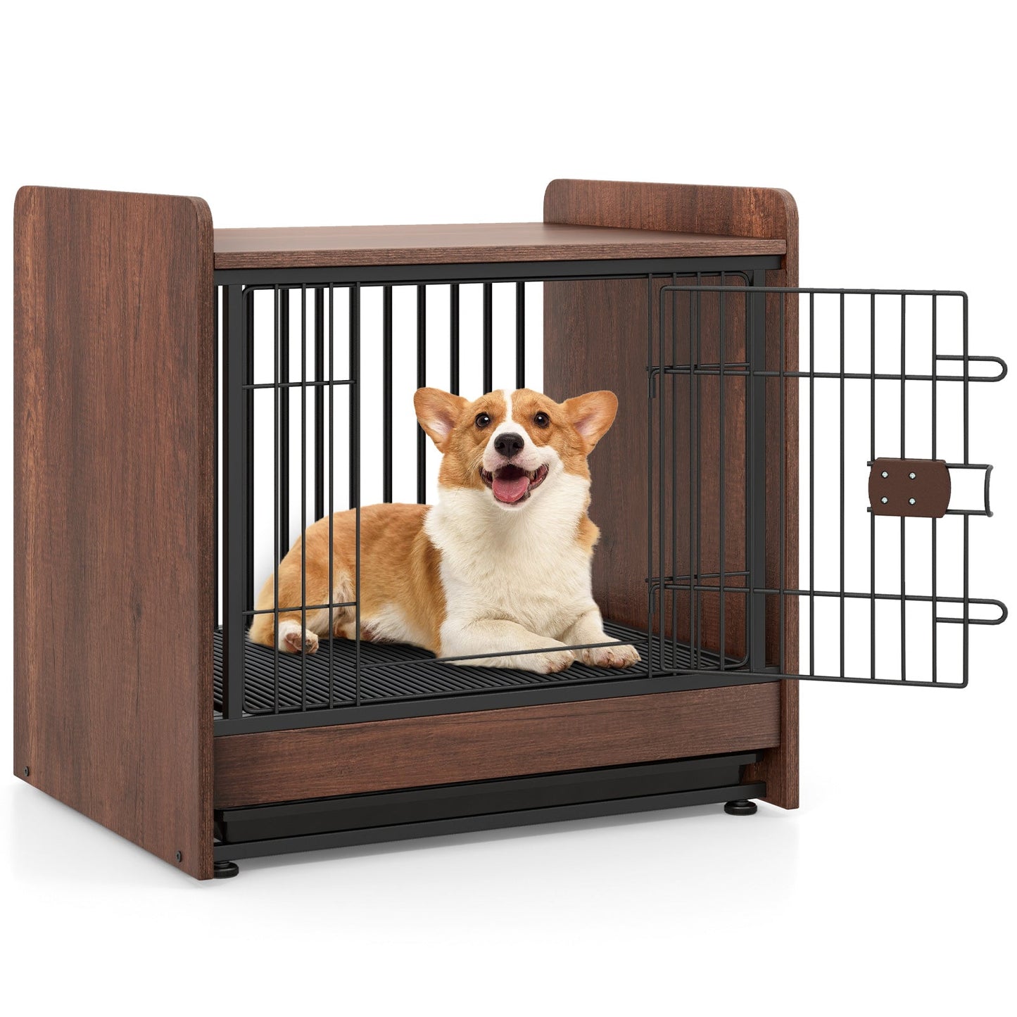 Gbruno Indoor Dog Crate with Removable Tray & Lockable Door