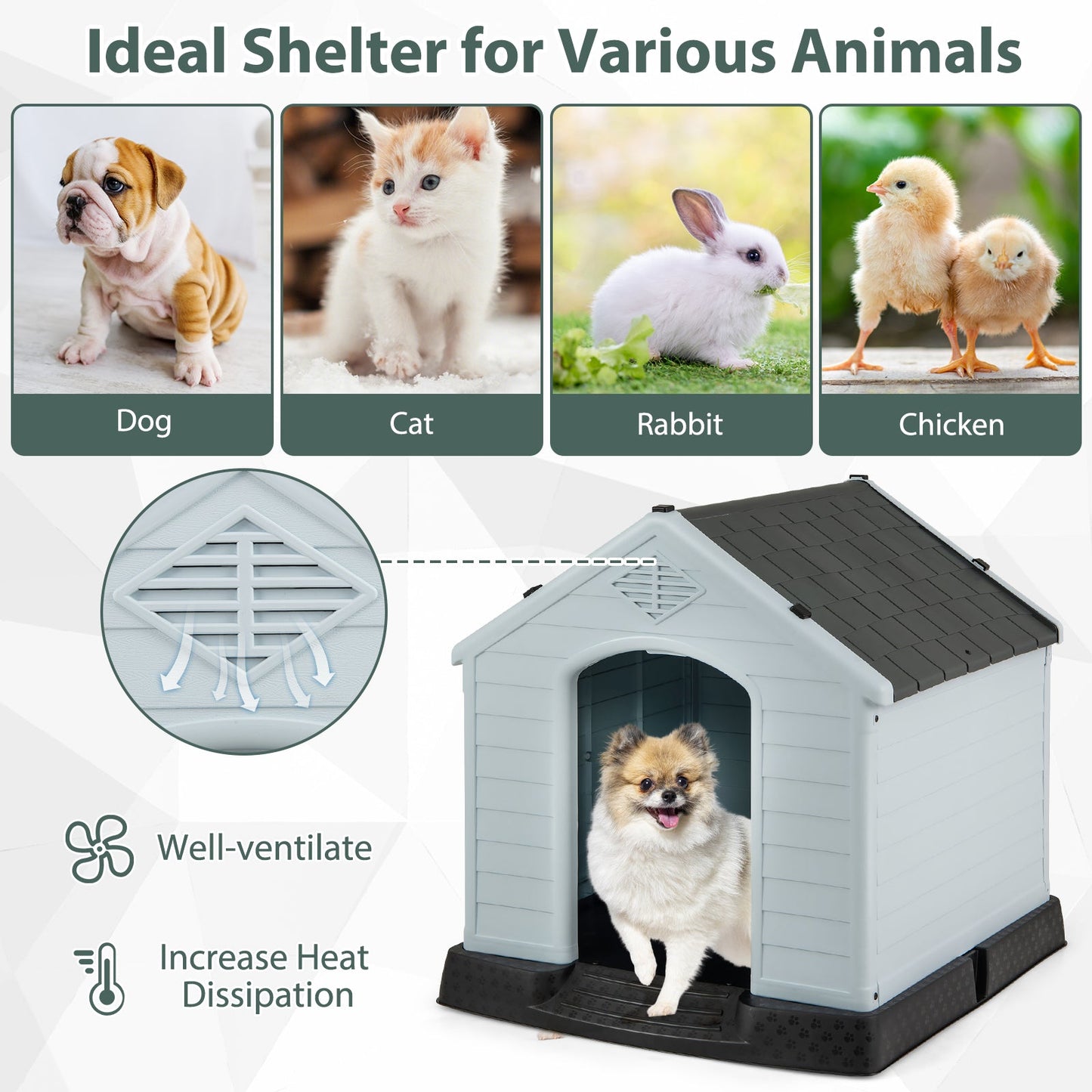 Premium Waterproof Dog House for Small Dogs