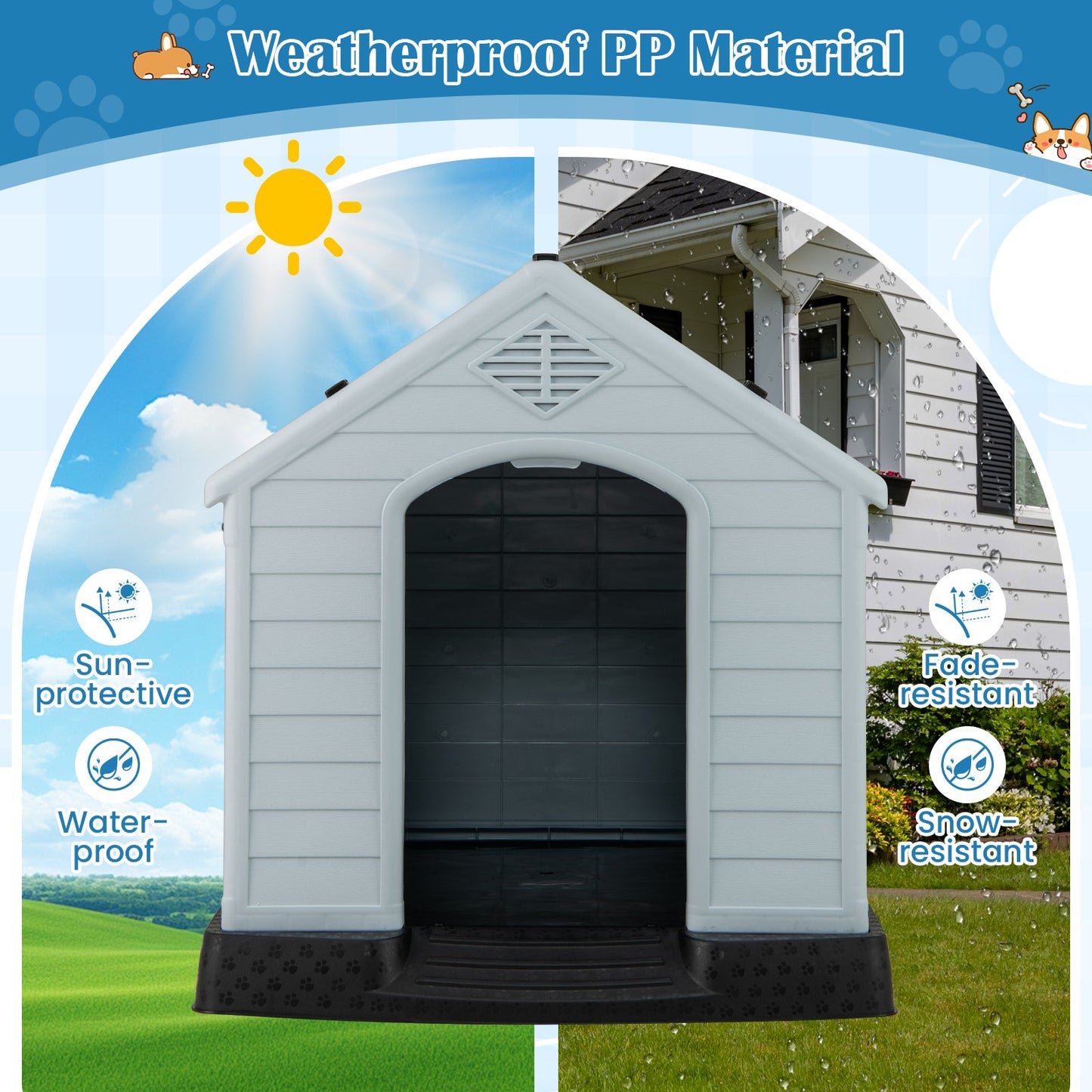 Premium Waterproof Dog House for Small Dogs
