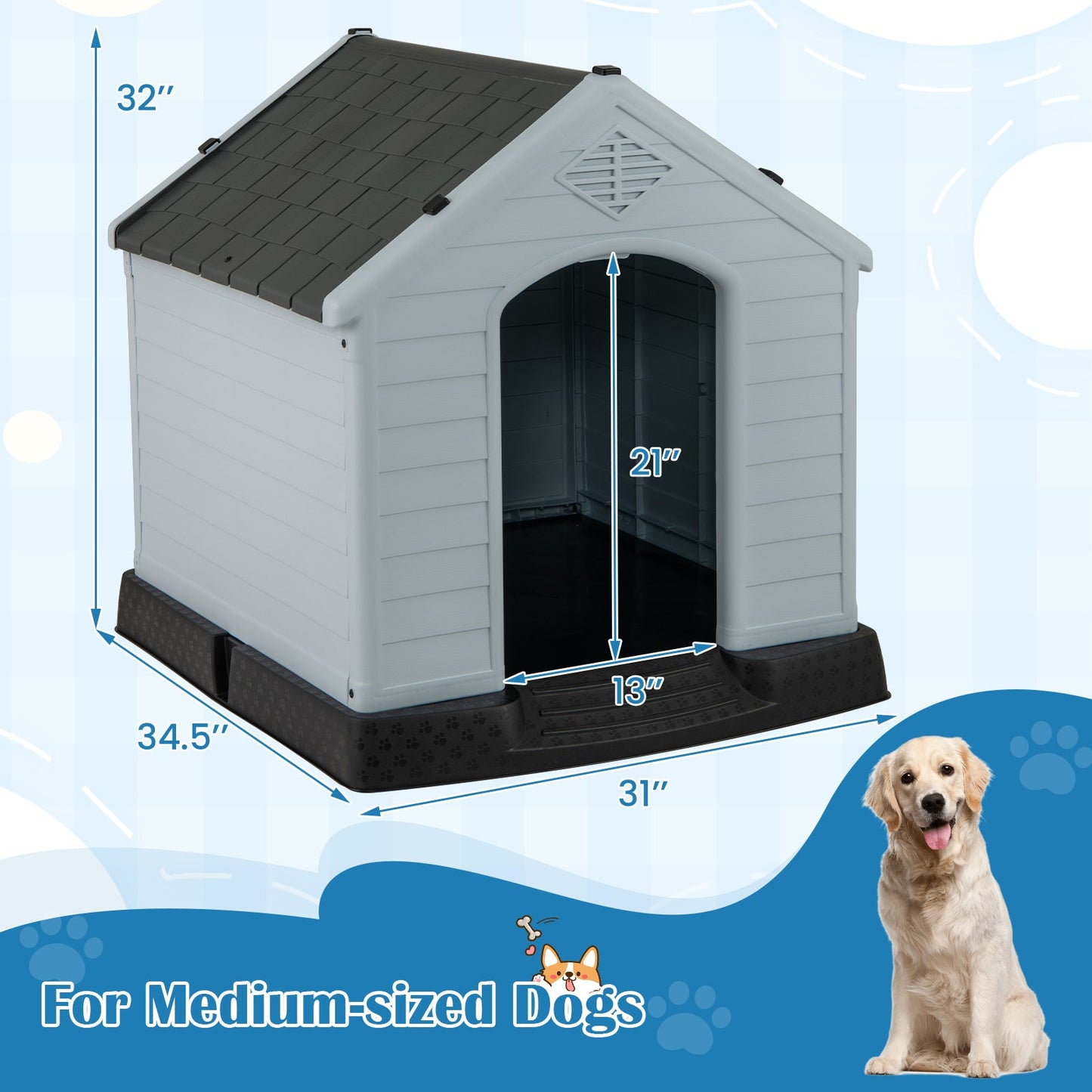 Premium Waterproof Dog House for Small Dogs
