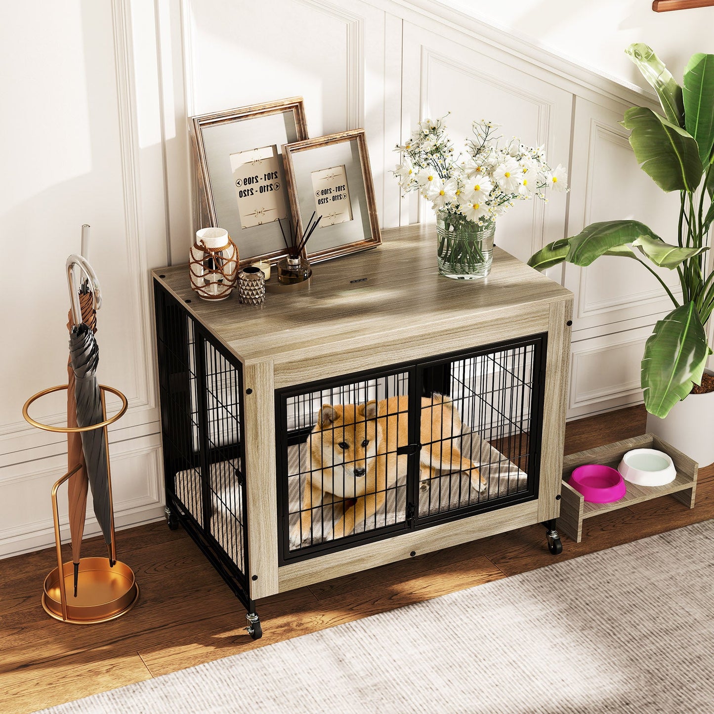 Kennel Industrial Premium para Perros con Tapa Abatible y Puertas Cerrables