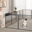 Reja para Perros de 16 Paneles con Cerradura y Gran Puerta - 24/32/40 Pulgadas