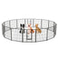 Reja para Perros de 16 Paneles con Cerradura y Gran Puerta - 24/32/40 Pulgadas